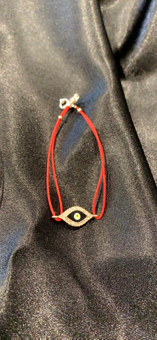 Oval Evil Eye Cord Bracelet