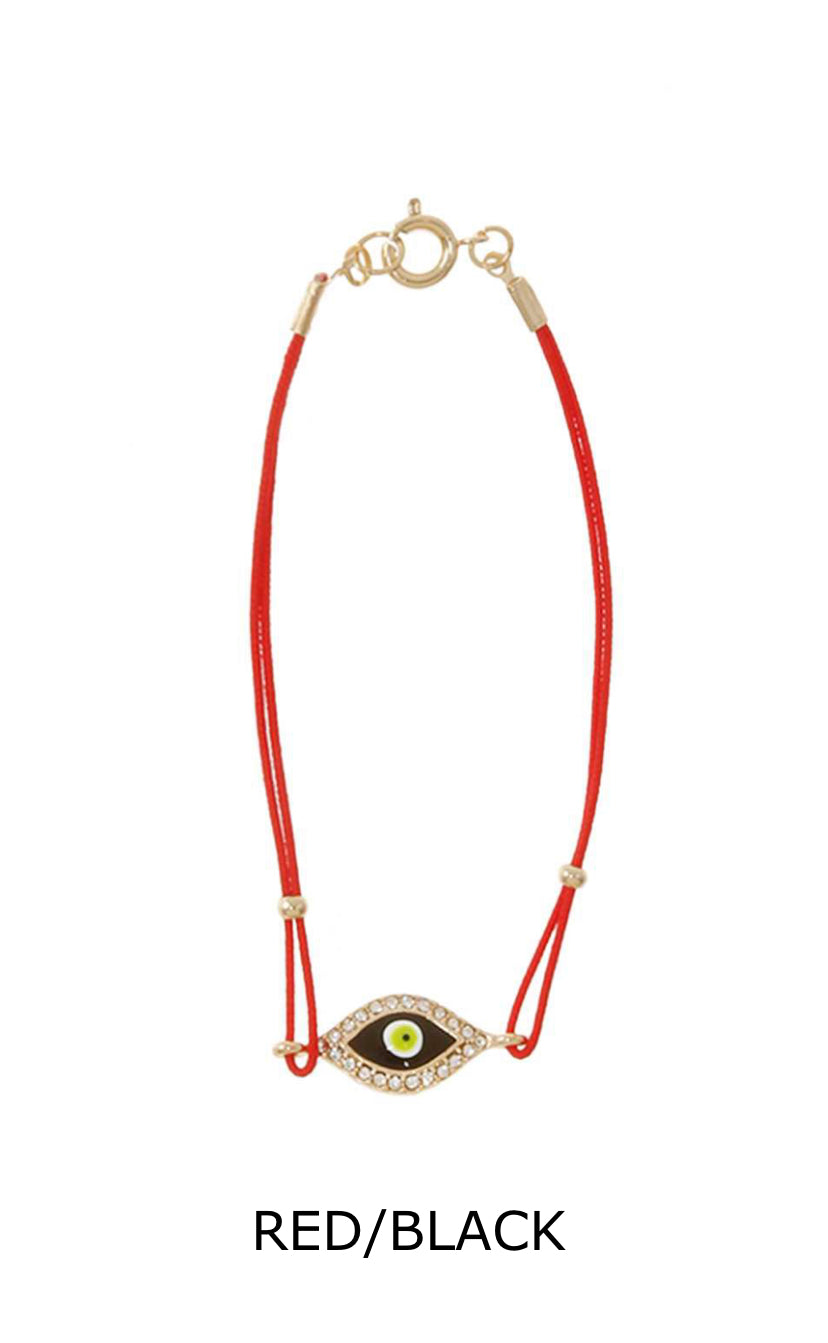 Oval Evil Eye Cord Bracelet